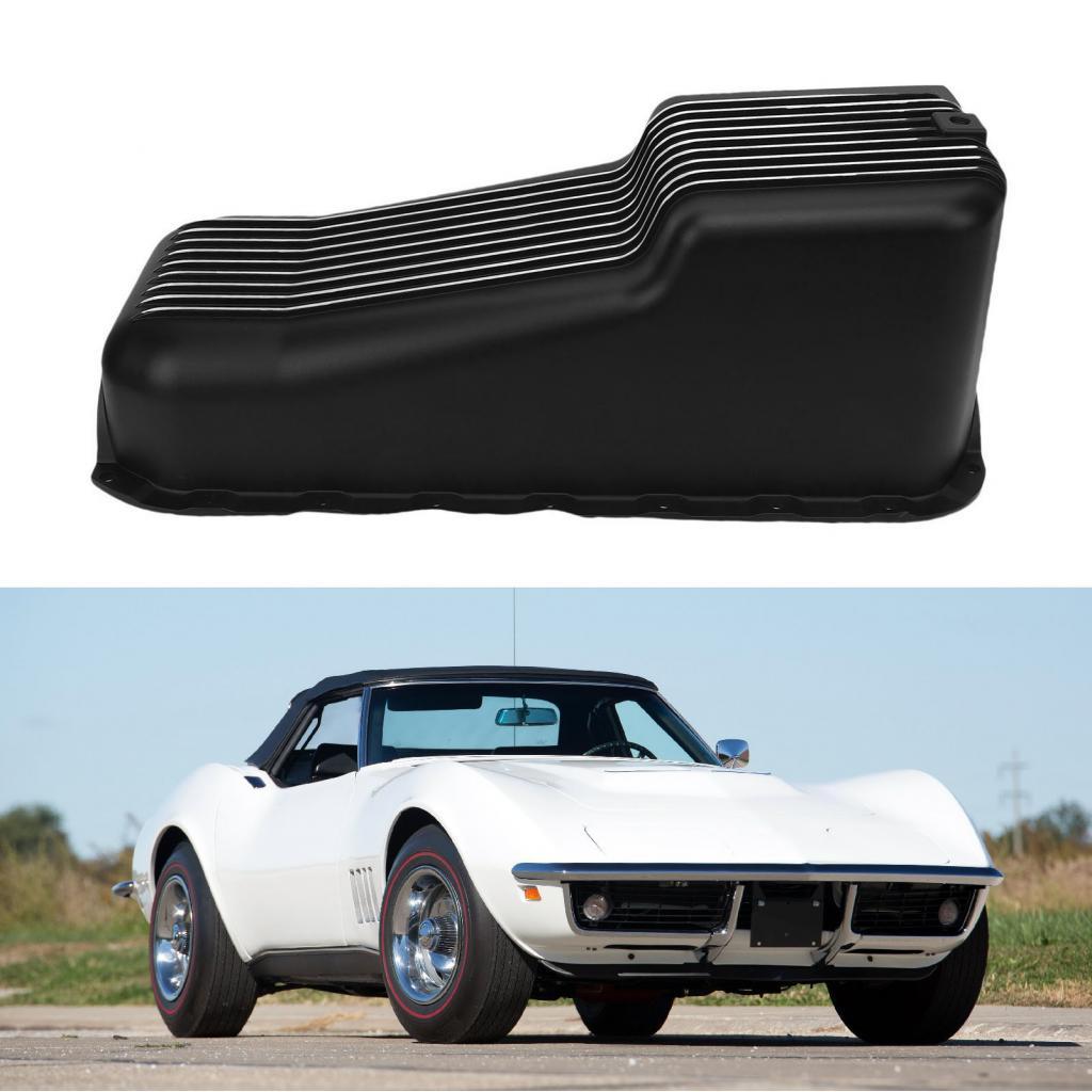 Journalfamily-TH Matybobe อลูมิเนียมความแข็งแรงสูงเครื่องยนต์ Oil PAN Sump Finned สีดำ 4 Quarts สำหร