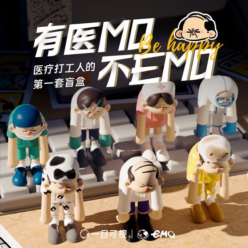 ของแท้ Doctor mo Mystery Box มองเห็นได้ที่ Glanc Medical Cultural Creative Worker อินเทรนด์เล่นรูปขอ