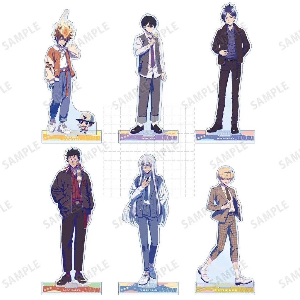 Standee อะนิเมะ Reborn Mica รุ่นตัวอักษร Tsuna Hibari Mukuro Xanxus Squalo Belphegor Tutor Hitman โต