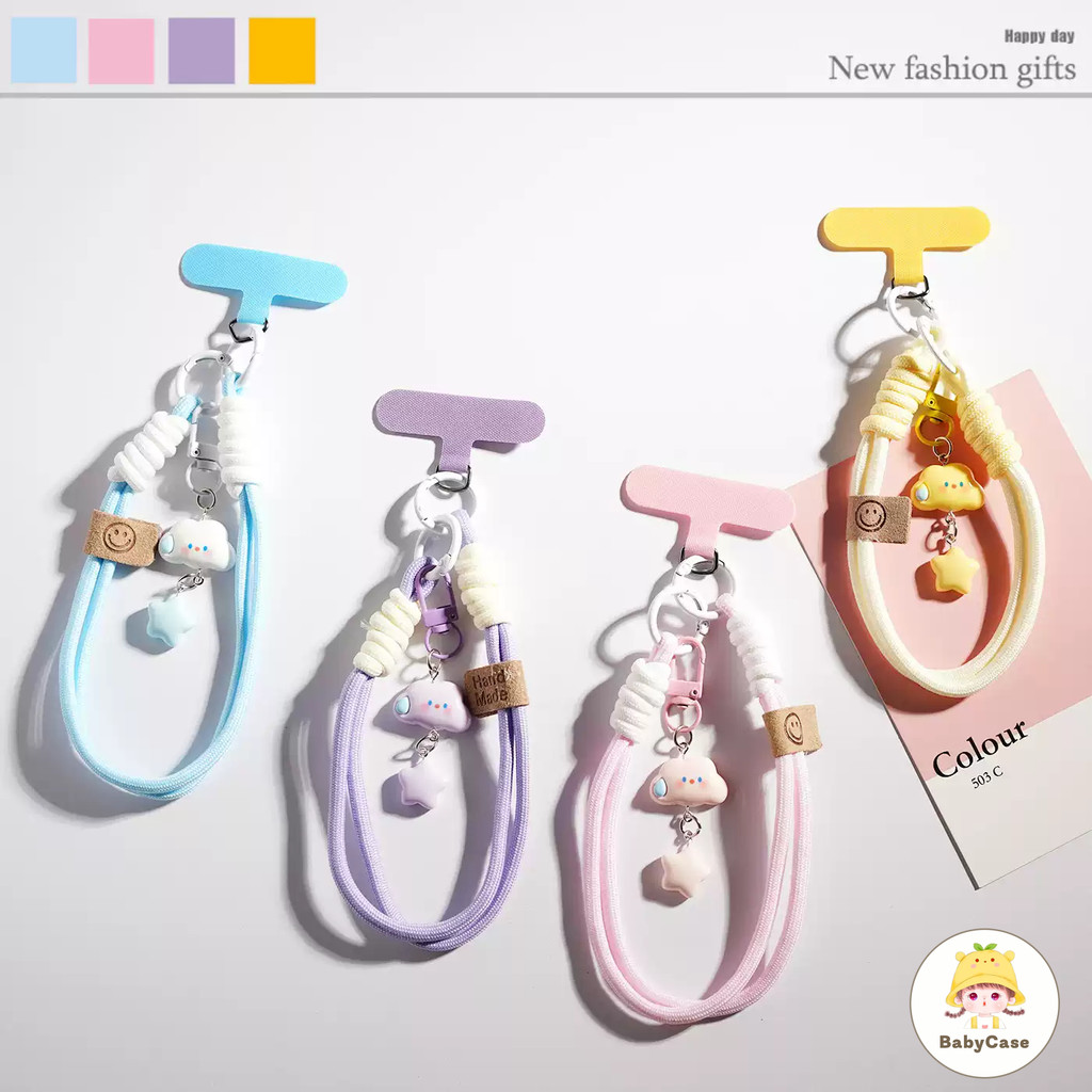 โทรศัพท์มือถือเชือกเส้นเล็กเรียบง่ายหลายสีบรรยากาศที่อุดมไปด้วยการ์ตูนสาวน่ารักวัสดุเหนือกว่าระดับสูง