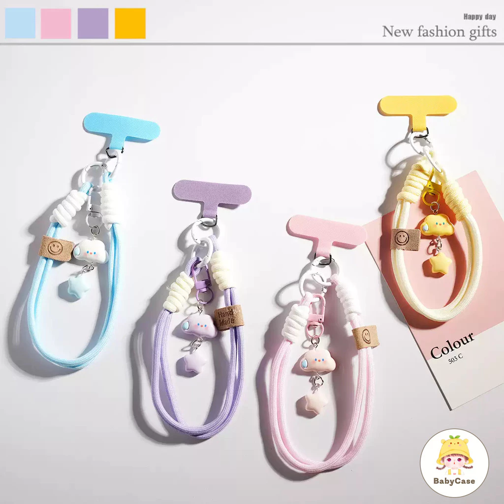 โทรศัพท์มือถือเชือกเส้นเล็กเรียบง่ายหลายสีบรรยากาศที่อุดมไปด้วยการ์ตูนสาวน่ารักวัสดุเหนือกว่าระดับสูง