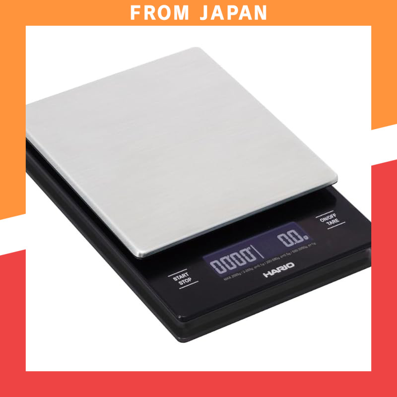 HARIO V60 Metal Drip Scale - Precision Coffee Scale in Hairline Silver for Perfect Brewing | Ideal G