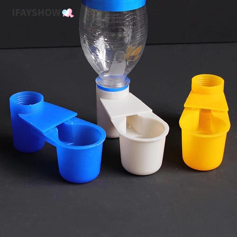 IFAYSHOW Pet Bird Waterer,ขวดอินเทอร์เฟซพลาสติกเครื่องดื่มอัตโนมัติ,ทนทานขนาดใหญ่ความจุหนาDouble-ปากParrot Cage Watererสําหรับนกกระทาไก่Parrot Pigeons