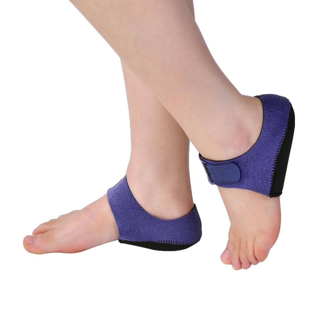 HeelCups Gel Heel Cushion Support - แก้ไขอาการ Plantar Fasciitis และ Achilles Tendinitis (สีน้ำเงิน,