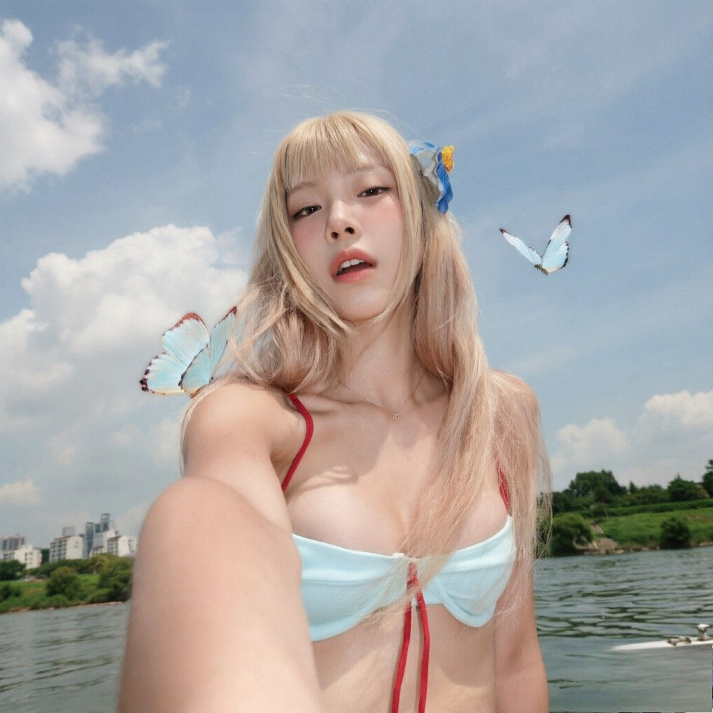 Gwenny S/M/L ชุดว่ายน้ำผูกโบว์สำหรับผู้หญิง สไตล์หวานๆ พร้อมบิกินี่สองชิ้น เหมาะสำหรับการพักผ่อนริมทะเล