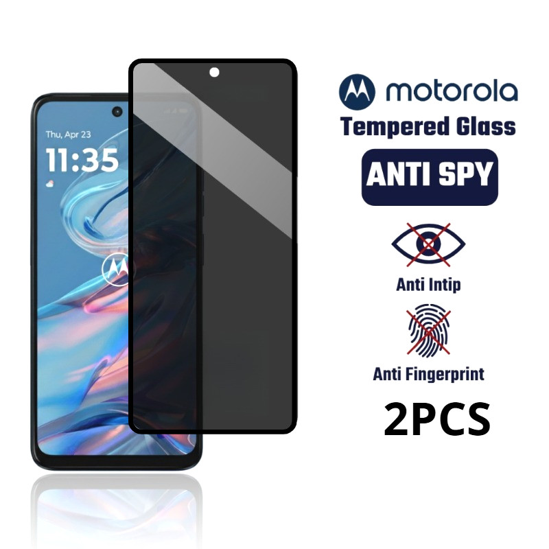 1-2 ชิ้น Anti Spy กระจกนิรภัยสําหรับ Motorola Moto E7i E7 E6s E6i E6 E Power Plus 2020 ความเป็นส่วนต