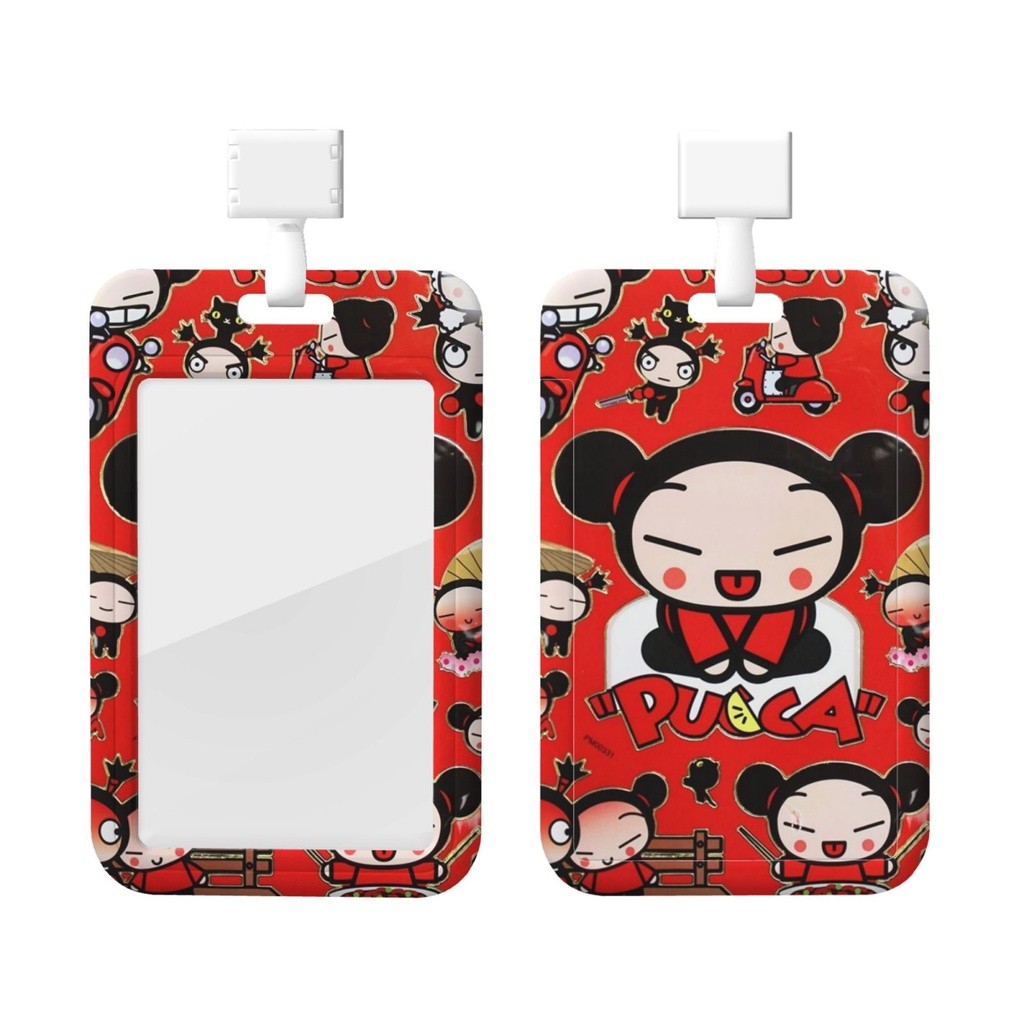 Pucca Lanyard สําหรับ ID บัตรเครดิต Bank ฝาครอบป้ายพวงกุญแจธุรกิจโทรศัพท์ Charm Key Lanyard อุปกรณ์เ