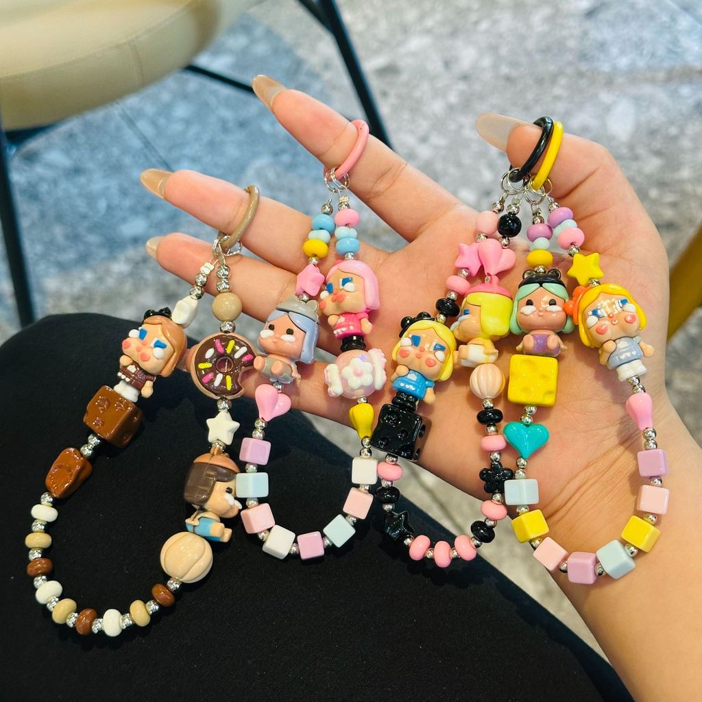 โดปามีน การ์ตูนน่ารักตุ๊กตาโทรศัพท์มือถือแขวนโซ่ ทําเอง ข้อมือ โซ่