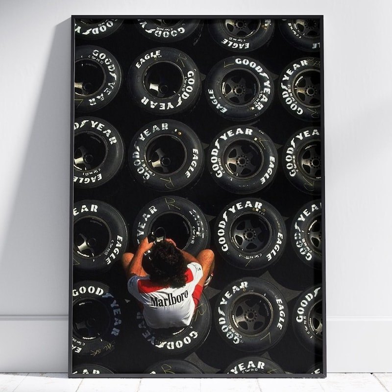 Ayrton Senna โปสเตอร์สูตร 1 Wall Art Ayrton Senna ซิม Racing Decor F1 โปสเตอร์ Ayrton Senna พัดลมตกแ