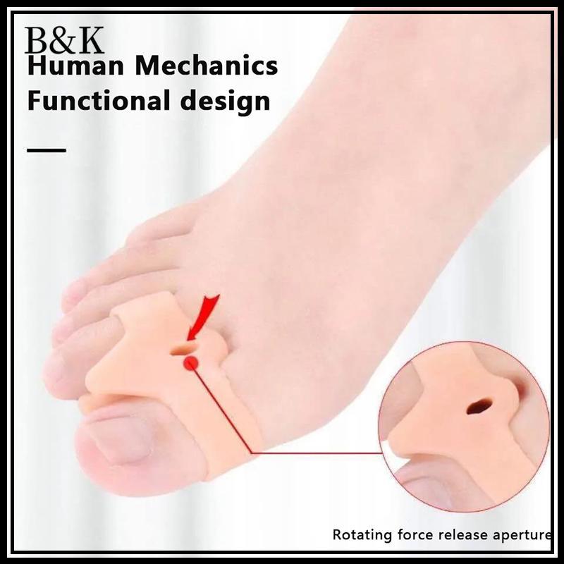 Lady 2PCS ซิลิโคนเจลแหวนคู่ Thumb Corrector Bunion เท้า Toe Hallux Valgus Protector Separator Finger