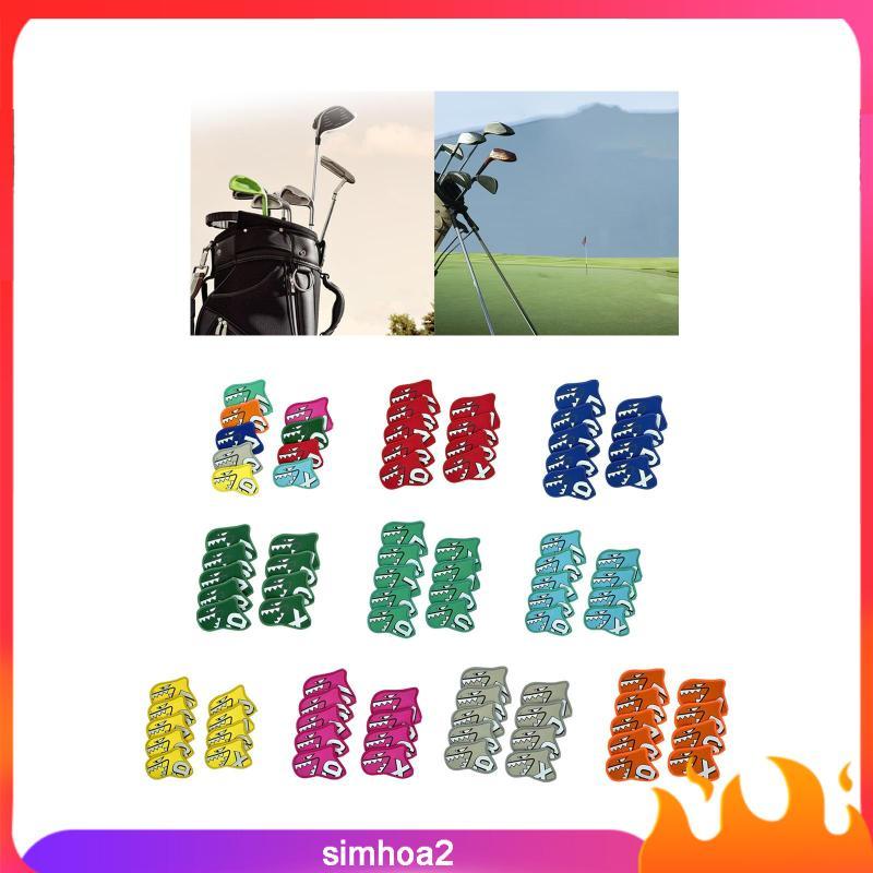 [Simhoa2] 9x Golf Iron Covers Set Golf Wedges Headcovers Durable Golf Club Headcovers