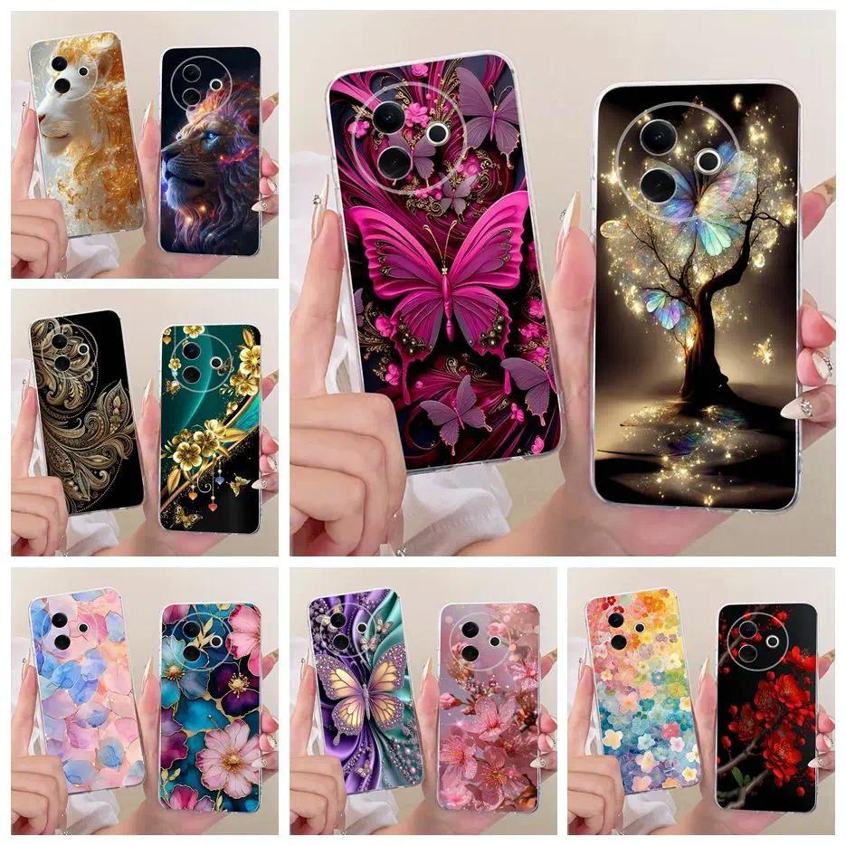 สําหรับ Vivo Y39 5G กรณี V2436 สไตล์ผีเสื้อต้นไม้ทาสีฝาครอบซิลิโคนนุ่มสําหรับ Vivo Y300i Y 39 VivoY3