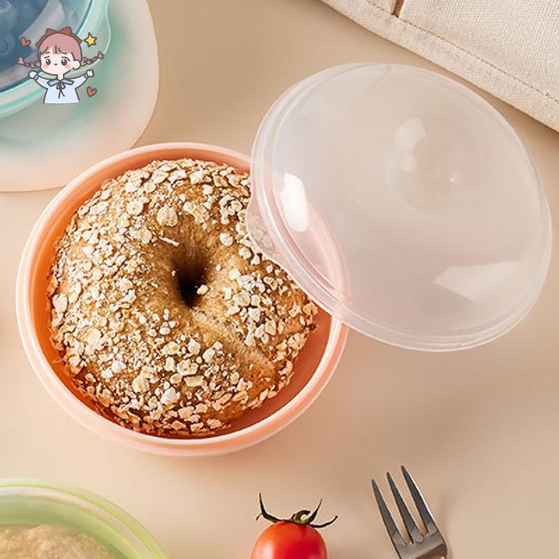 Bagel Freshness Container Round Sandwich Box กล่องเก็บขนมปัง Bagel Saver