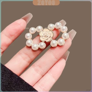ZoYoo 1 ชิ้น ตะขอกางเกงมุกน่ารัก ตะขอกางเกงปรับเอ กระดุมปรับขนาดเอว Fashion Pins