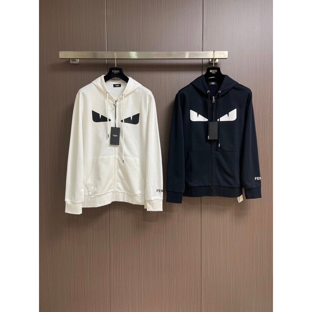 เสื้อแจ็คเก็ตสเวตเตอร์มีฮู้ดและซิป พิมพ์ลาย Fendi Little Monster
