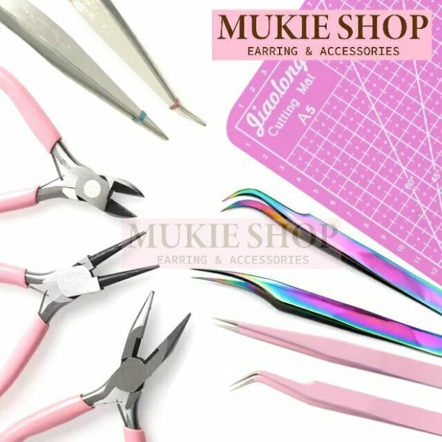 Mukie shop DIY รวม คีม และ เครื่องมือ งานฝีมือ คีมเคลือบน้ำมันกันสนิมทุกชิ้น แหนบ กรรไกร บอร์ดรองตัด