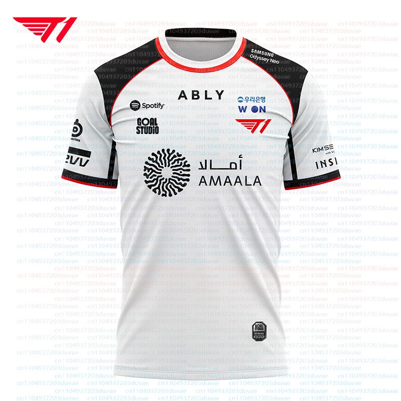 เสื้อยืด T1 Esports Club แบบแฟชั่นผู้ชาย พิมพ์ลาย LO LFaker, Oner, Keria, Doran