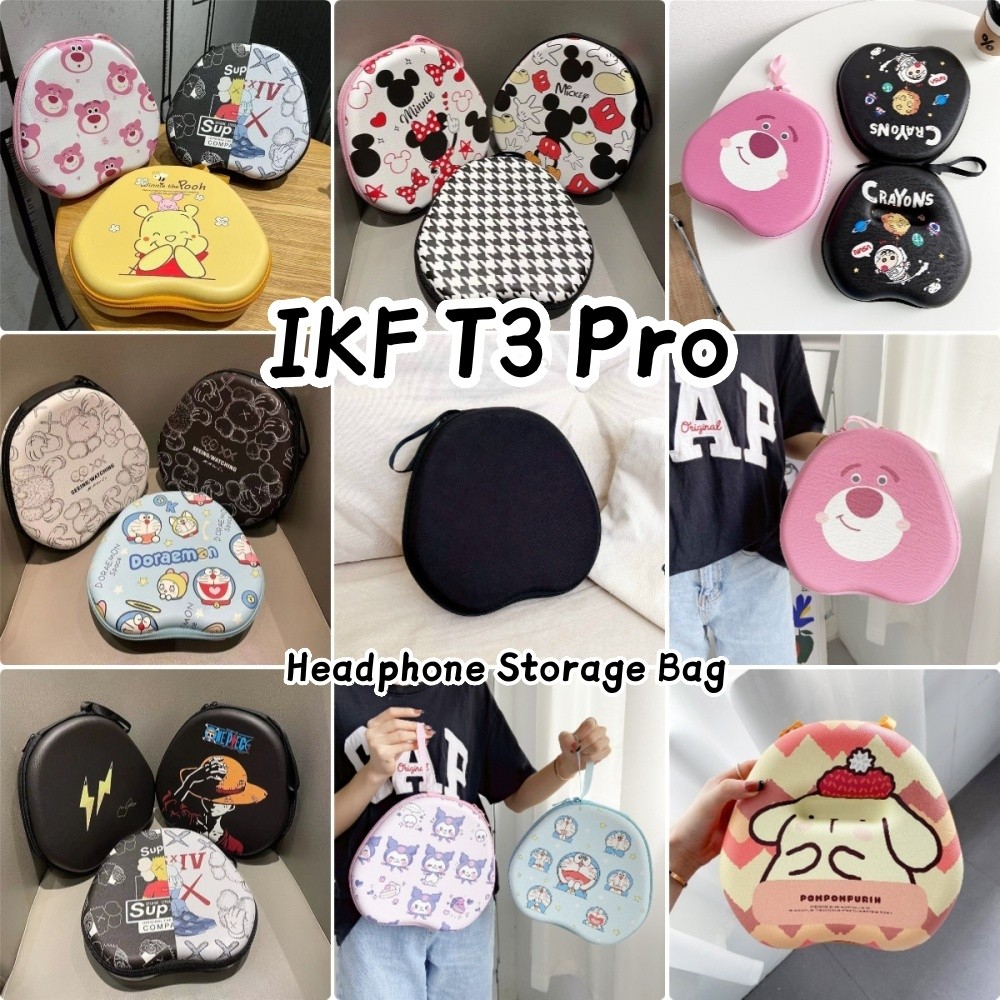 สําหรับ IKF T3 Pro เคสหูฟังการ์ตูนหวานและน่ารักชุดหูฟังแผ่นรองหูฟังกระเป๋าเก็บปลอกกล่อง