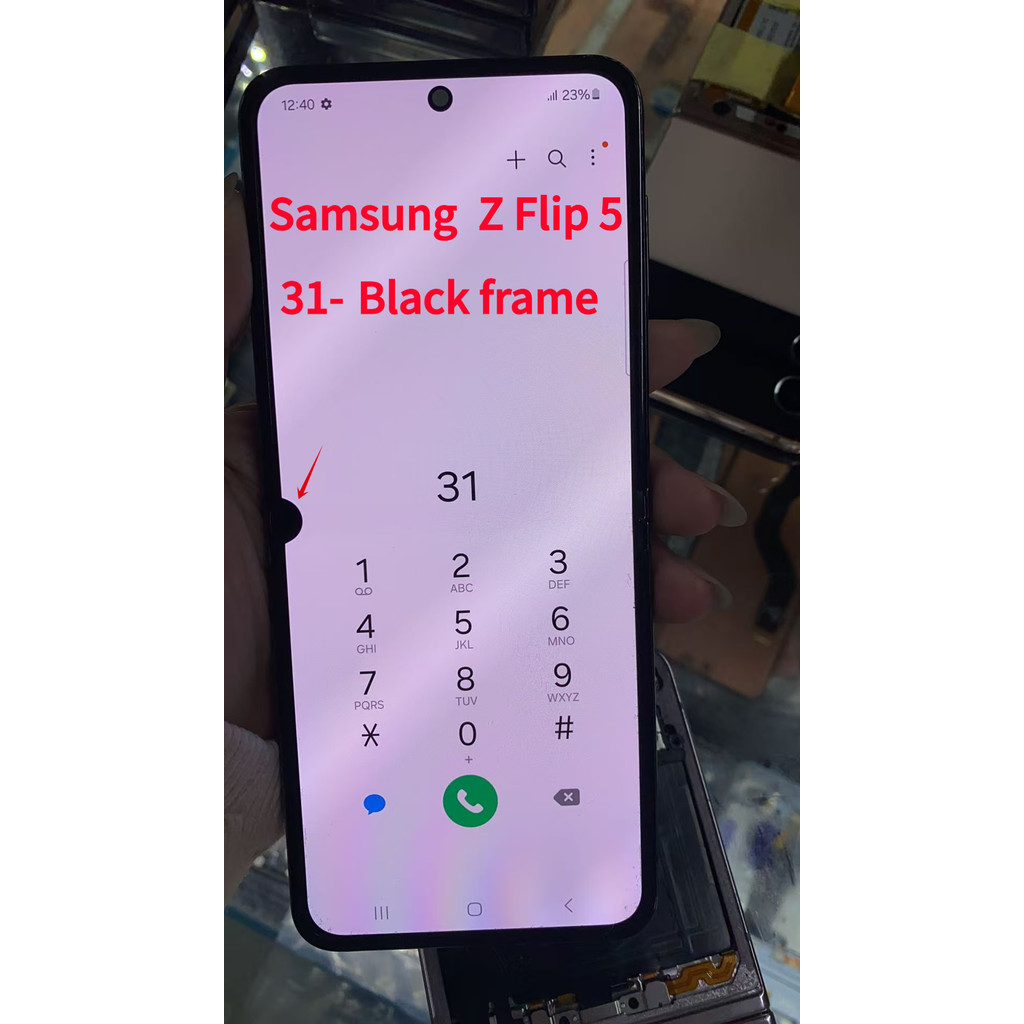 6.7 "คุณภาพสูงข้อบกพร่อง LCD สําหรับ Samsung Z Flip 5 F731 จอแสดงผล LCD SM-F731B F731N จอแสดงผล Touc