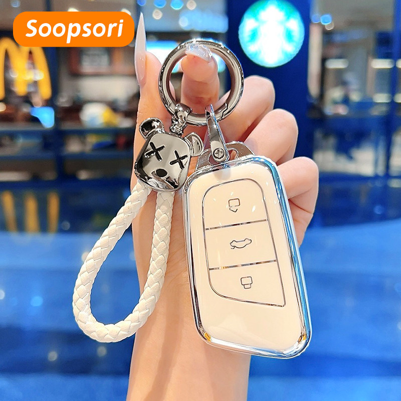 Soopsori TPU อุปกรณ์เสริมสมาร์ทคีย์เหมาะสําหรับ Chery C5 ev/Tiggo 8pro/Tiggo 7pro/OModa 5/OMODA E5/T