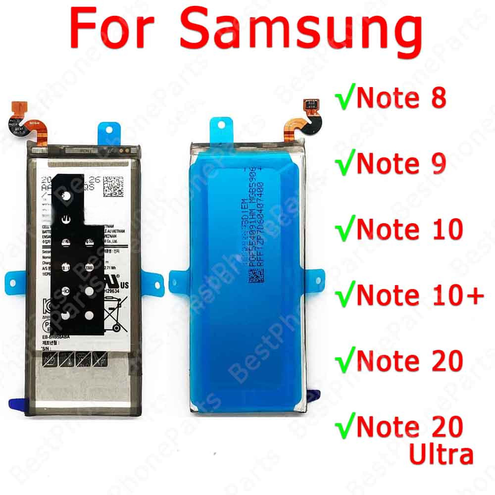 1 ชิ้นแบตเตอรี่สําหรับ Samsung Note 8 9 10 Plus 10 + 20 Ultra 5G โทรศัพท์มือถือ Bateria เปลี่ยน Li-i