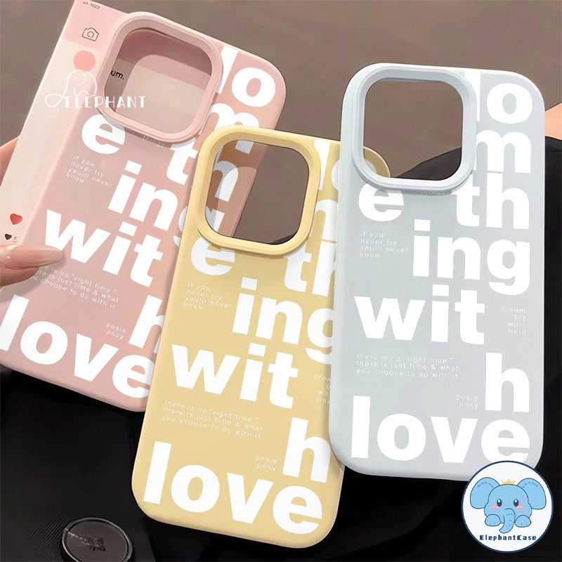 เคสไอโฟน15 เคสซิลิโคนเหลว ลายon thing wit h love น่ารัก2026 สำหรับ IPhone 16E 11 17 15 13 12 14 16 Pro Max 14 15 16 Plus