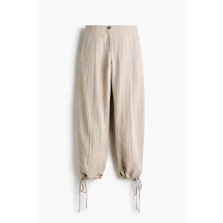 H&M(เอชแอนด์เอ็ม) กางเกงขายาวทรงกระบอกผ้าริ้วพับ ผู้หญิง 1318542_1