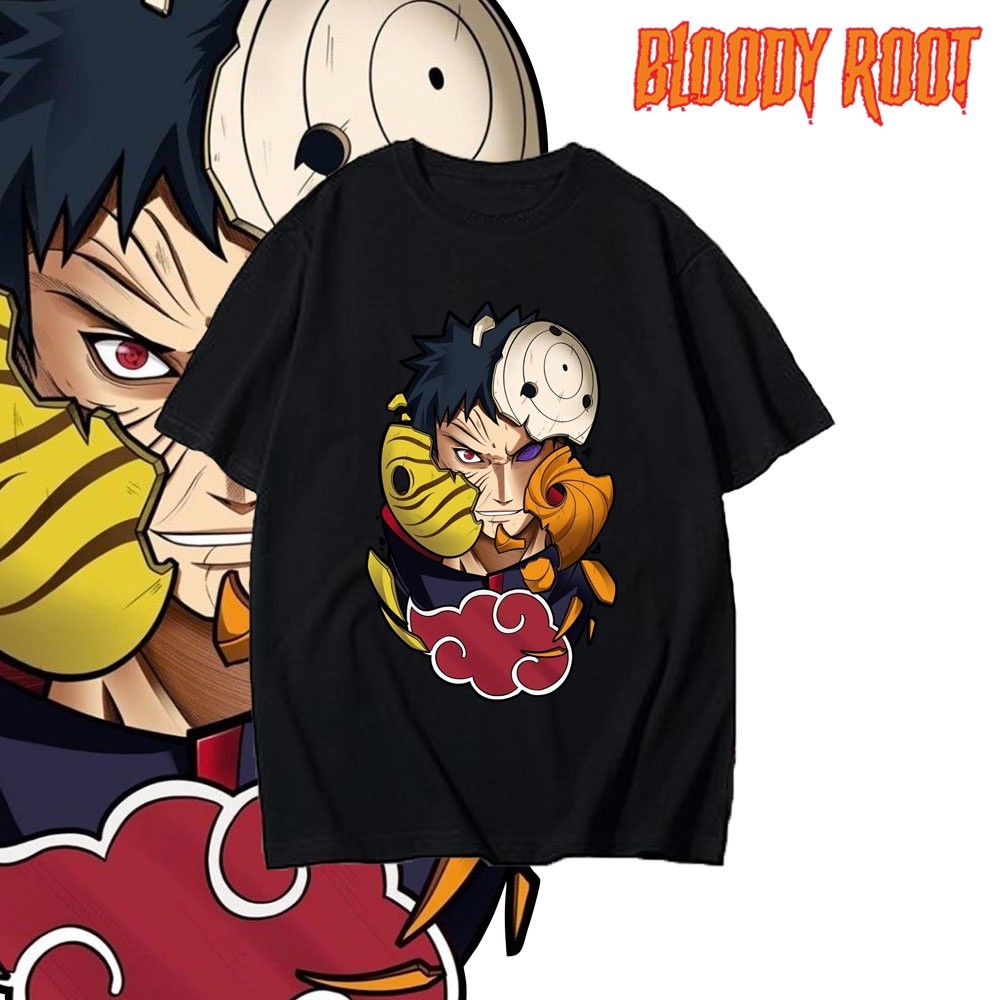 เสื้อยืด Uciha Obito / เสื้อยืด Naruto Obito Tobi / Naruto Anime / Akatsuki