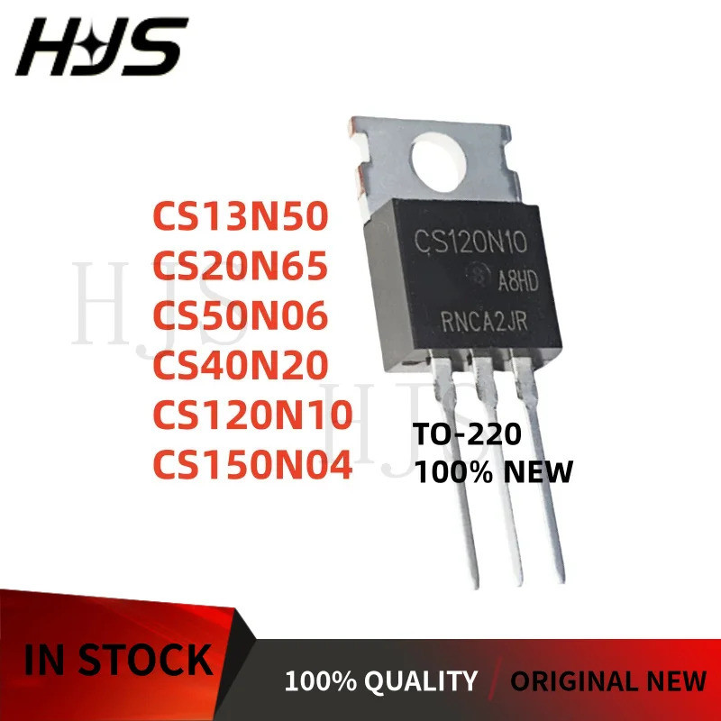 5PCS CS20N65 CS13N50 CS150N04 CS50N06 CS120N10 CS40N20 TO-220 Field Effect ทรานซิสเตอร์