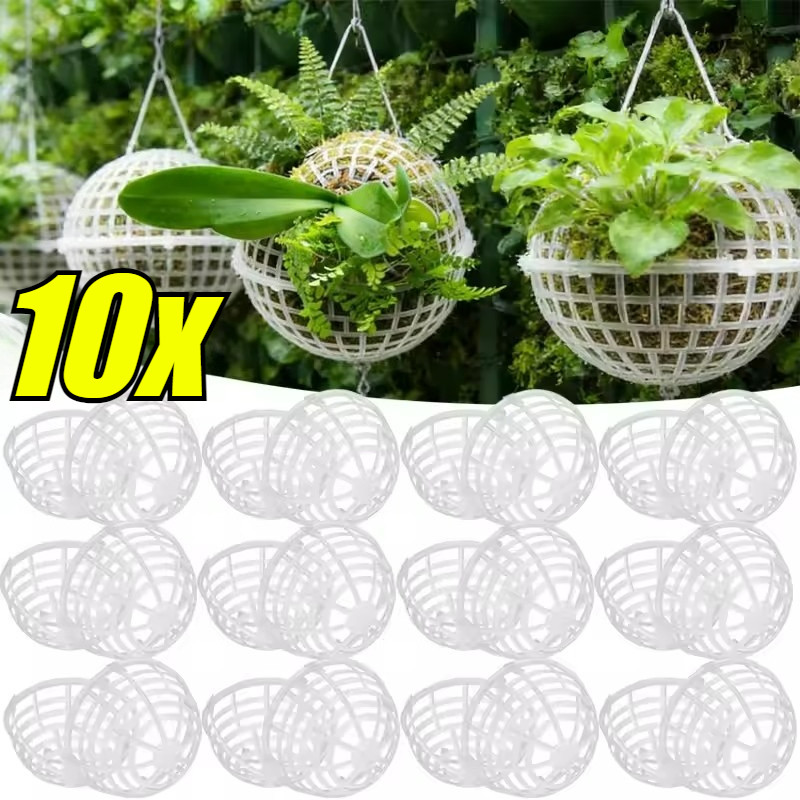 Fillable มีรูพรุน Suspension Ball วัสดุ PP - ตะกร้าแขวนกลวงที่ว่างเปล่าสําหรับตกแต่งสวน - Biological Floating Cage Filler