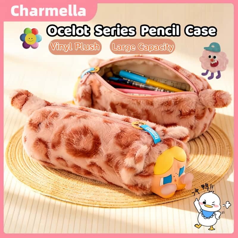 ความจุขนาดใหญ่ Ocelot Series กล่องดินสอ/การ์ตูน Crybaby Leopard Cat Pen Bag/Soft Plush Storage Bag