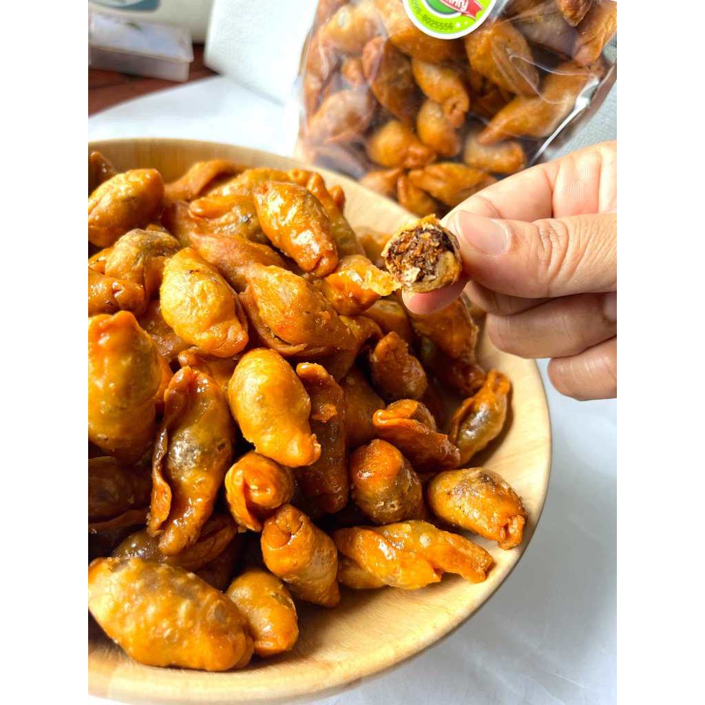 s1 ปั้นสิบไส้ปลา ปั้นขลิบไส้ปลา (500 กรัม ) ขนมไทยโบราณ แป้งบาง ไส้แน่นๆ อร่อยมากก s2