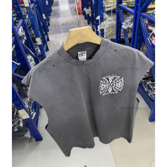 Real Shot ขายร้อน High Street All-Match Motorcycle Company Vintage Fade Vest