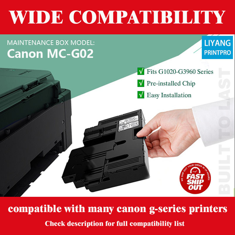อะไหล่เปลี่ยนแทน MC-G02 ที่เข้ากันได้กับ Canon PIXMA G ซีรีส์ ครอบคลุมรุ่น G1020 G2020 G3020 G1220 G