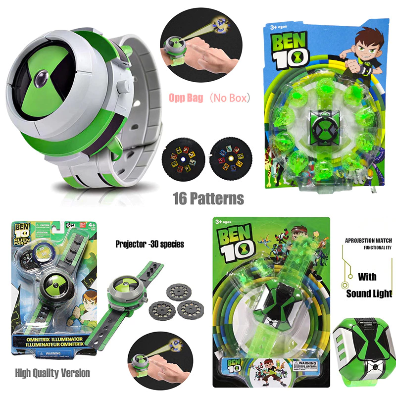 นาฬิกา Ben 10 Omnitrix Luminous กับฟังก์ชั่นโปรเจคเตอร์ 3D ของขวัญวันเกิดสำหรับเด็ก