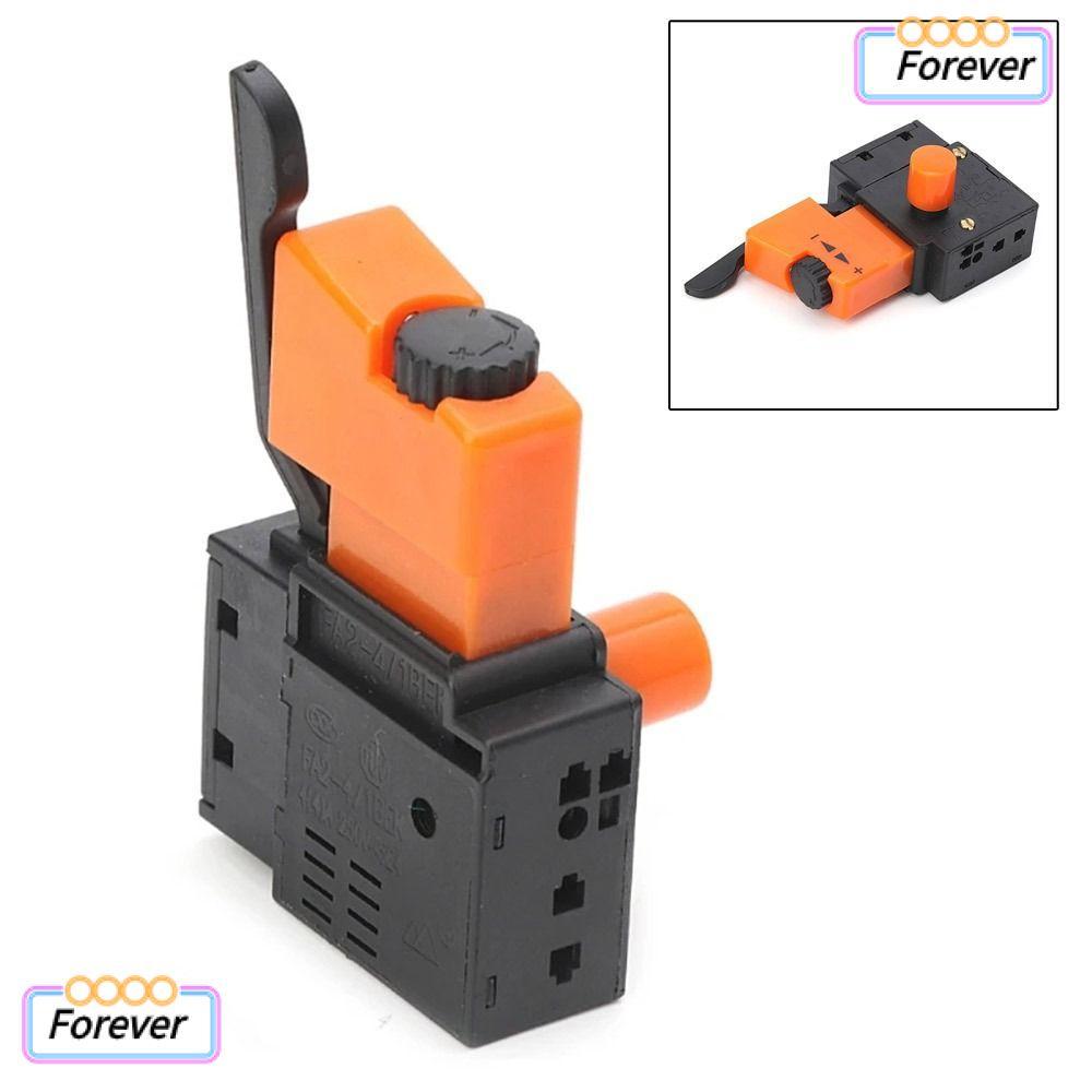 FOREVER 1 ชิ้นสว่านไฟฟ้าสวิตช์ทริกเกอร์,ปรับความเร็วควบคุมความเร็ว,ล็อคบนสว่านมือไฟฟ้า AC 220V/6A FA2/61BEK