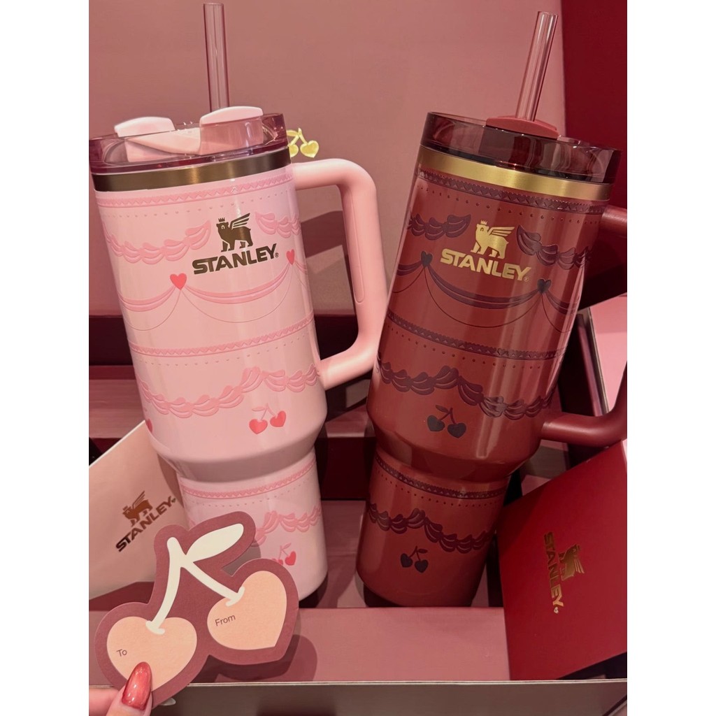 STANLEY 2026 Valentines Day Limited Mousse Cake Series Quencher H2.0 Big Mac Straw