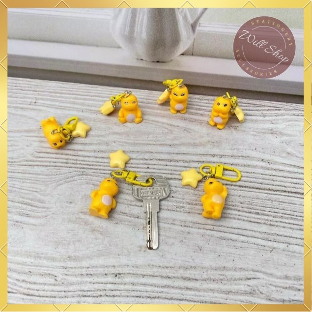 GANTUNGAN NAILONG DINO STAR RESIN KEYCHAIN GK-1646 BAG ACCESSORIES MINI CHARCHAIN BAG KEYCHAIN DINO 