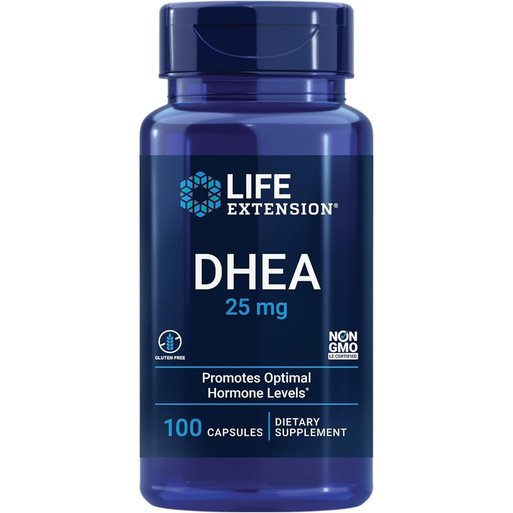 Life Extension DHEA 25 mg, 100 แคปซูล Life ส่งเสริมระดับฮอร์โมน Optimal