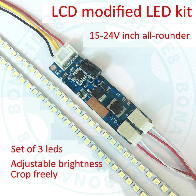 แถบไฟ LED แบ็คไลท์ขนาด 15 17 19 22 24 27 นิ้ว สำหรับทีวี LCD