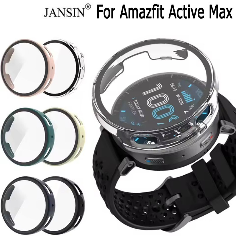 เคส  สำหรับ Amazfit Active Max เคส ชนิด PC แข็ง กระจกนิรภัย กันกระแทก