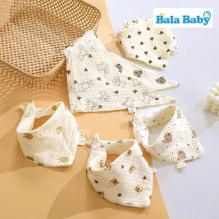 ผ้าซับน้ำลายแบบมีกระดุม ผ้ากันเปื้อนเด็ก ซึมซับง่าย มินิมอลใส่ง่ายได้ทุกวัน HD06