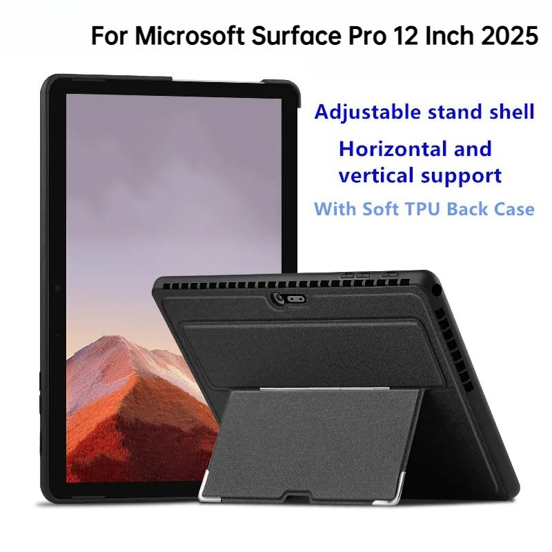 เคสสําหรับ Microsoft Surface Pro 12 12 12" เคสกันกระแทกขาตั้งแบบปรับได้สําหรับ Microsoft Surface Pro ใหม่ 12 นิ้ว 2025