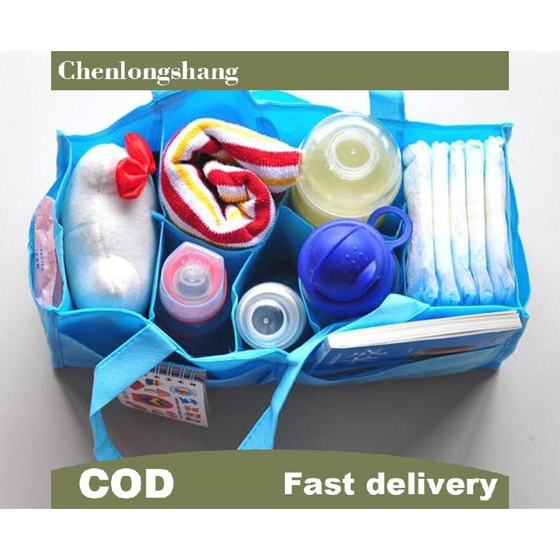 Chenlongshang Mother Diapers Bag Travel Outdoor Portable Nappy Storage Tote Bag Blue & Pink EN