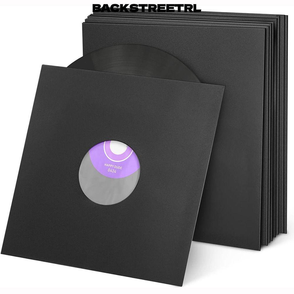 BACKSTAGEREETRL LP Record Cover, Black White 7/10/12inch Vinyl Records Sleeve, Paper & Poly Lined Vi