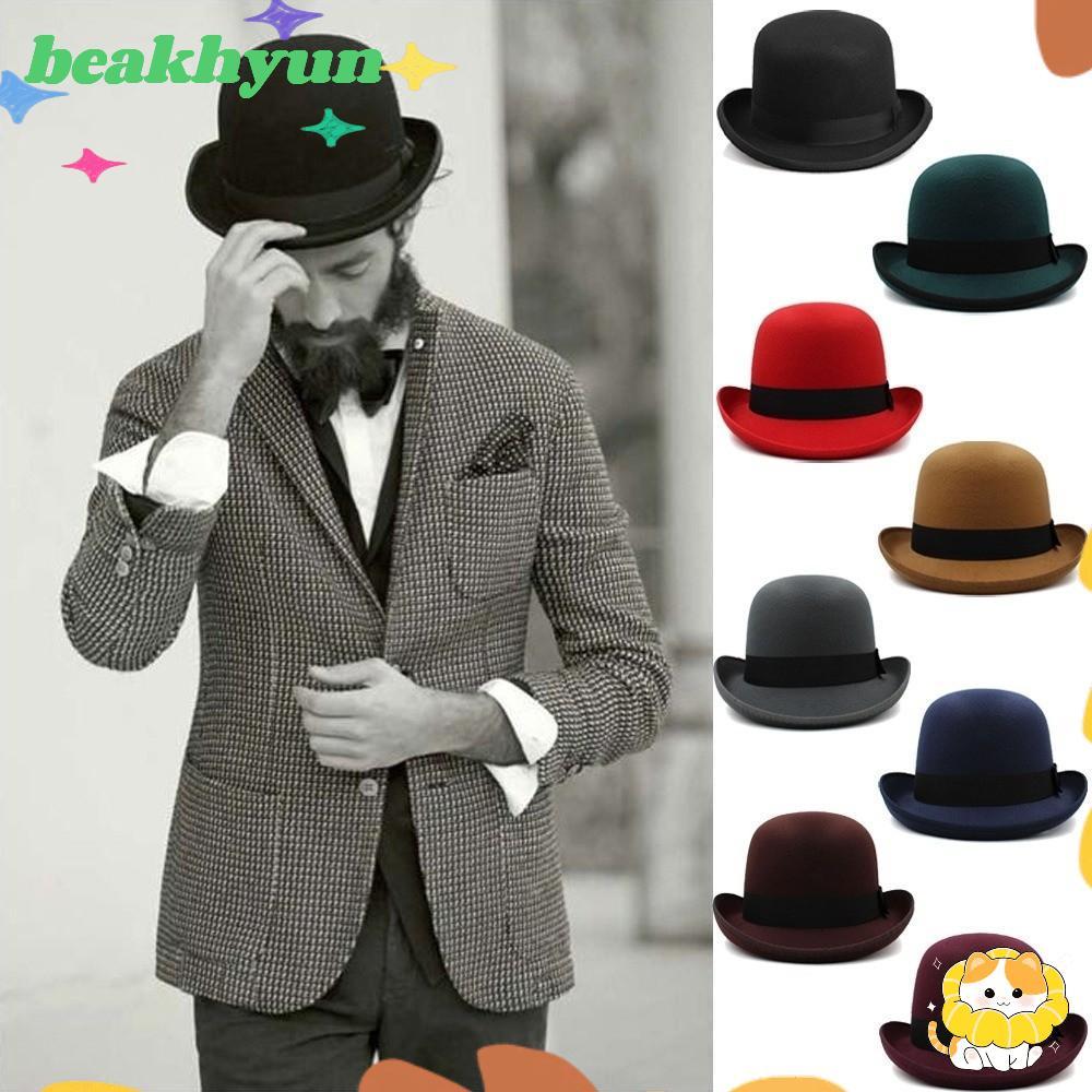 หมวกนักมายャกล ทรงสูงขอบกว้าง สีทึบ เหมาะสำหรับปาร์ตี้และเทศกาลแจ๊ส