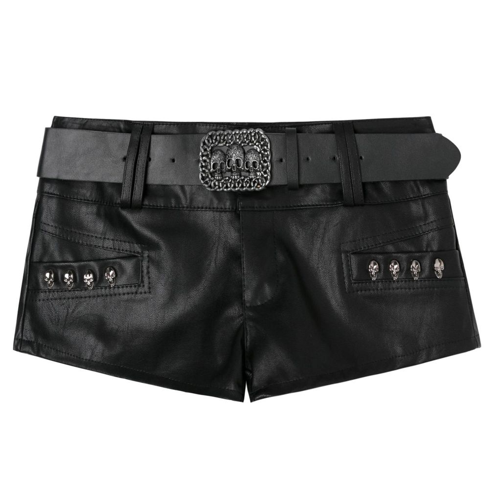 Shop Rivets Rad Super กางเกงขาสั้น All-Match ก้นหญิง Night y2k กระเป๋าคาดเอวสาวร้อนอเมริกันกางเกงหนั