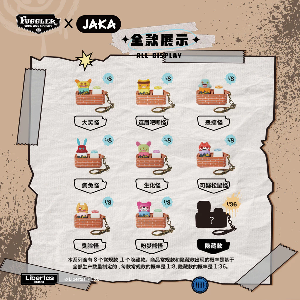 MORETHAN Arts&Toys JAKA X Fuggler Funny Tooth Monster ESC Keycap for Mechanical Keyboard Blind Box（กด16ชิ้น=1box） thumbnail 7