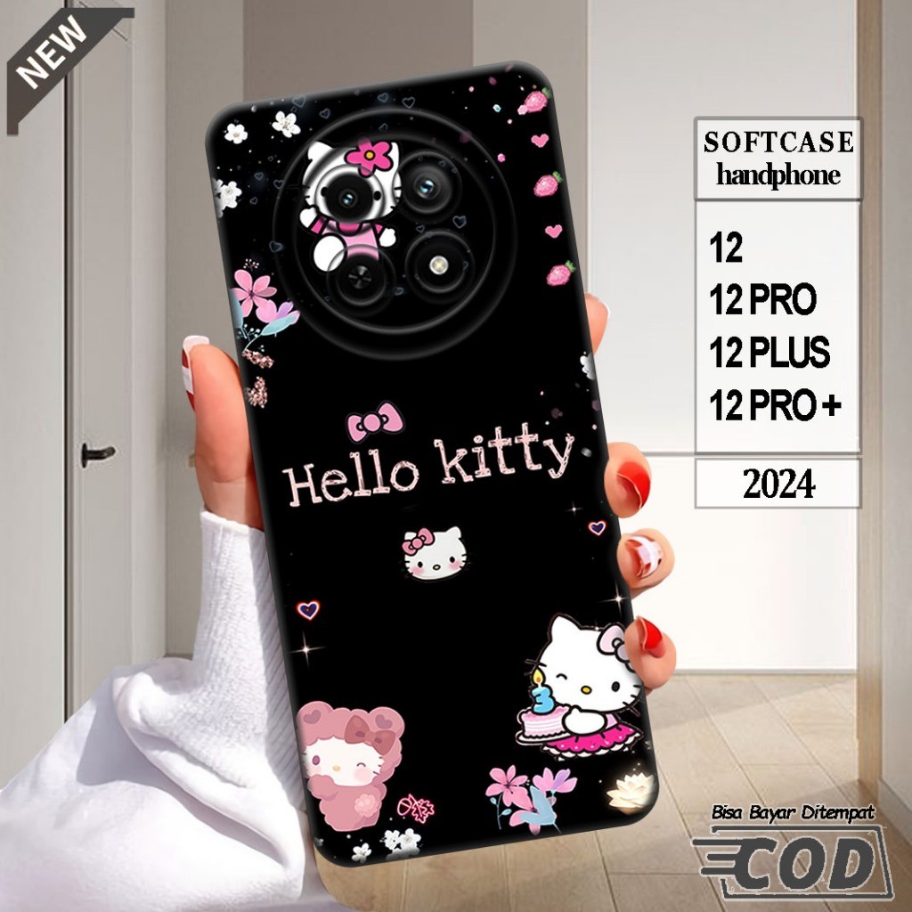 เคสRealme 12 _Realme 12 PRO _Realme 12 PLUS _Realme 12 PRO PLUS เคสซิลิโคนใสสีดํายืดหยุ่น