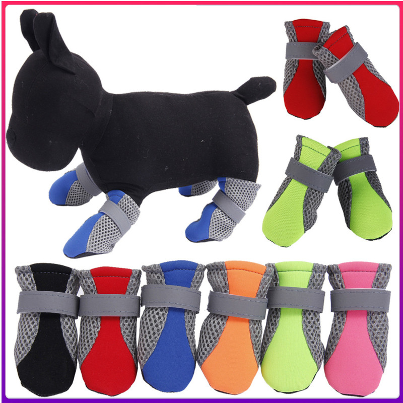 ใหม่ 4pcs สัตว์เลี้ยงสุนัขรองเท้า Puppy กลางแจ้งด้านล่างนุ่มสําหรับแมว Chihua Rain BOOTS รองเท้ากันน้ํา Perros Mascotas Botas Sapato Para Cachorro